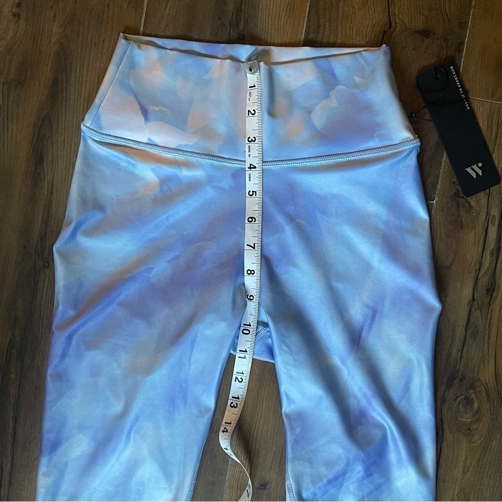 NWT | Wear it to Heart | Blue and White Design Leggings | S - Picture 6 of 8